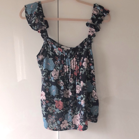 Leith Floral Cropped Tank Blouse - Picture 1 of 6